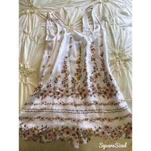 Forever 21 white romper with flower design